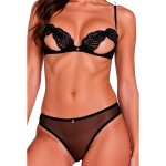 PASSION - ENSEMBLE SOUTIEN-GORGE + CULOTTE INTIMARI NOIR S/M